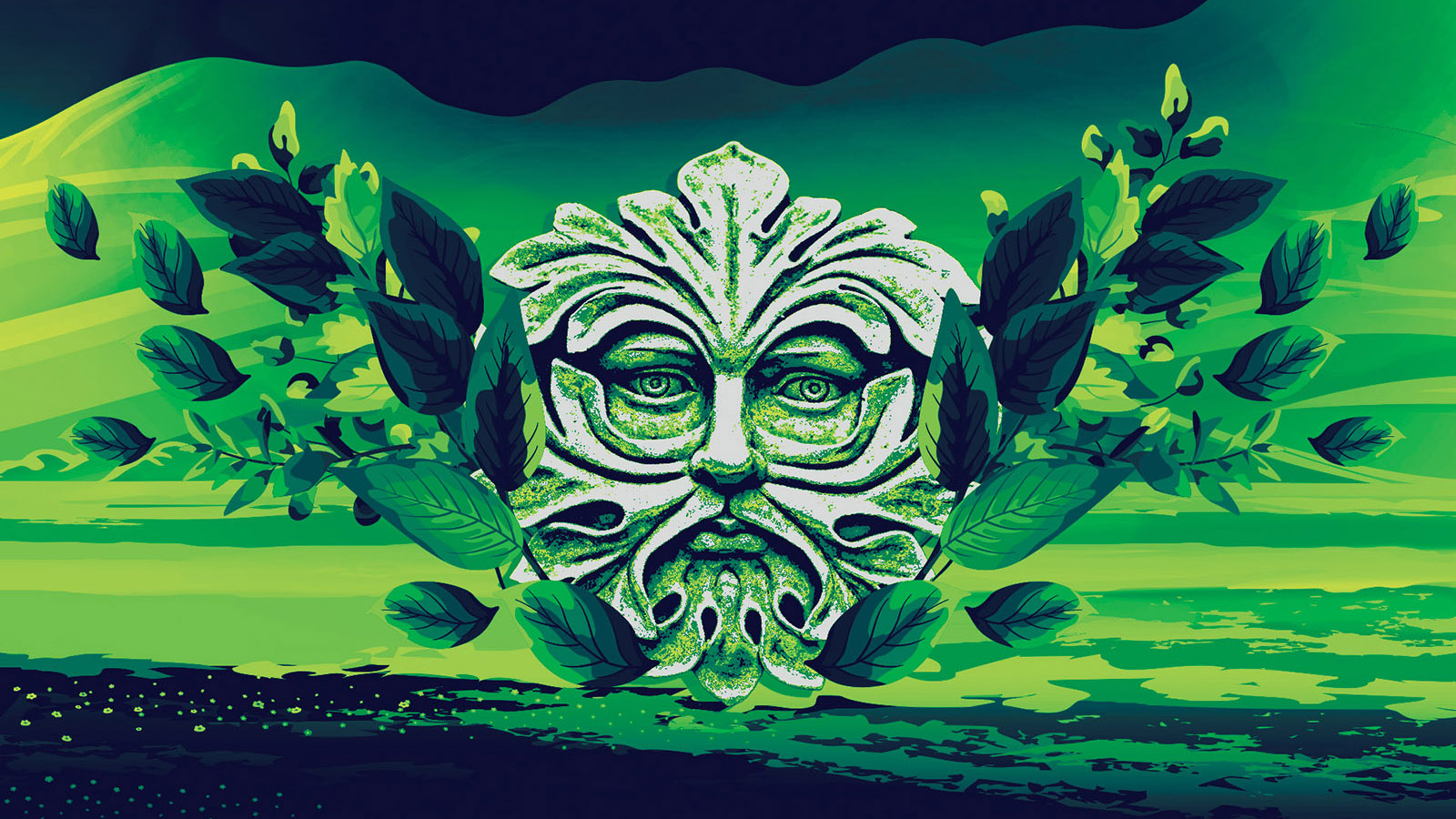 Green man background